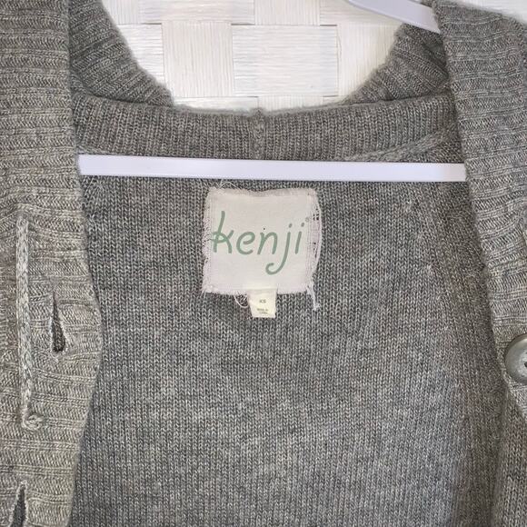 Anthropologie Kenji Boho Short Sleeve Wool Blend Hooded Cardigan Women’s Size XS - Picture 12 of 12